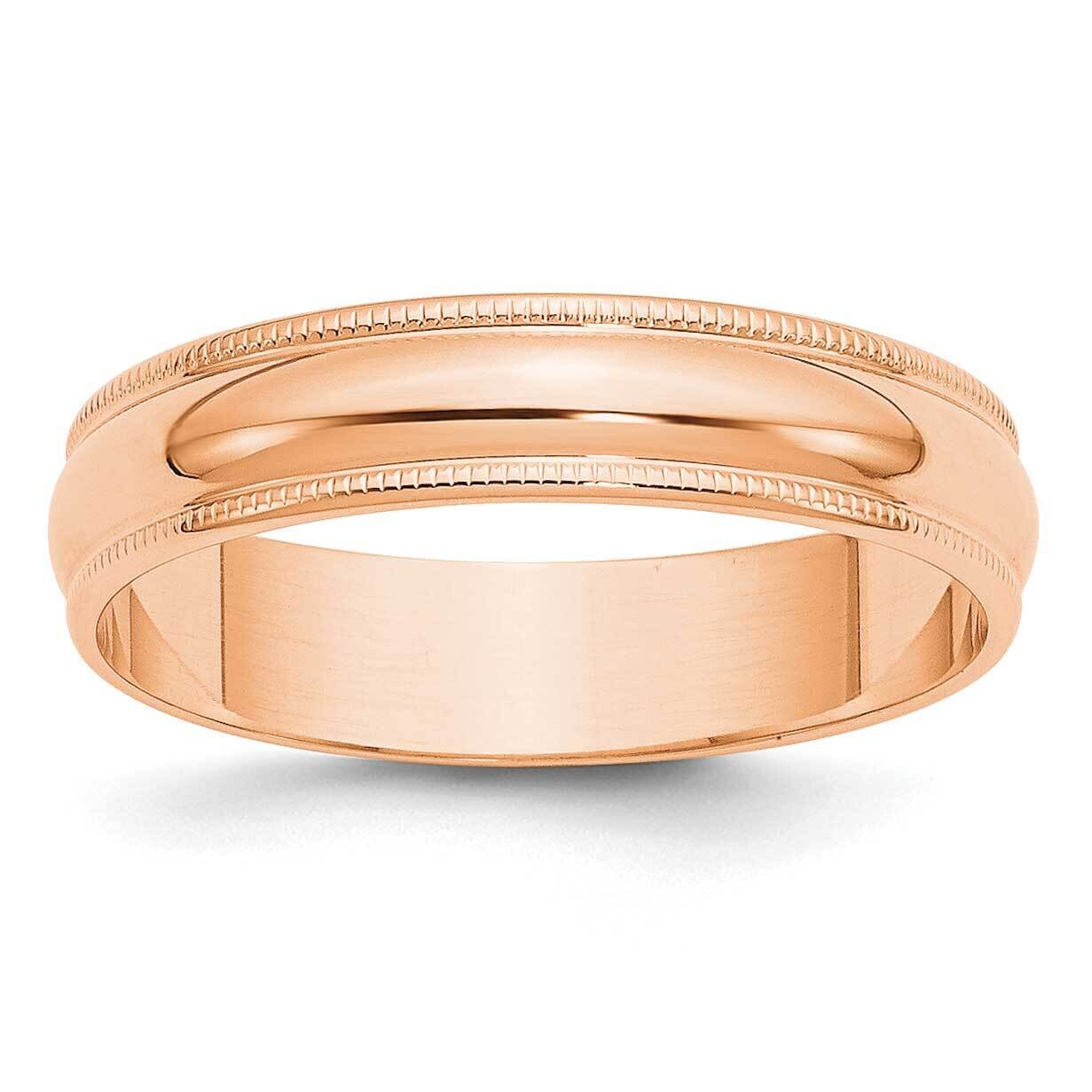 5mm Milgrain Half Round Band 14k Rose Gold RML050, MPN: RML050, 883957326108