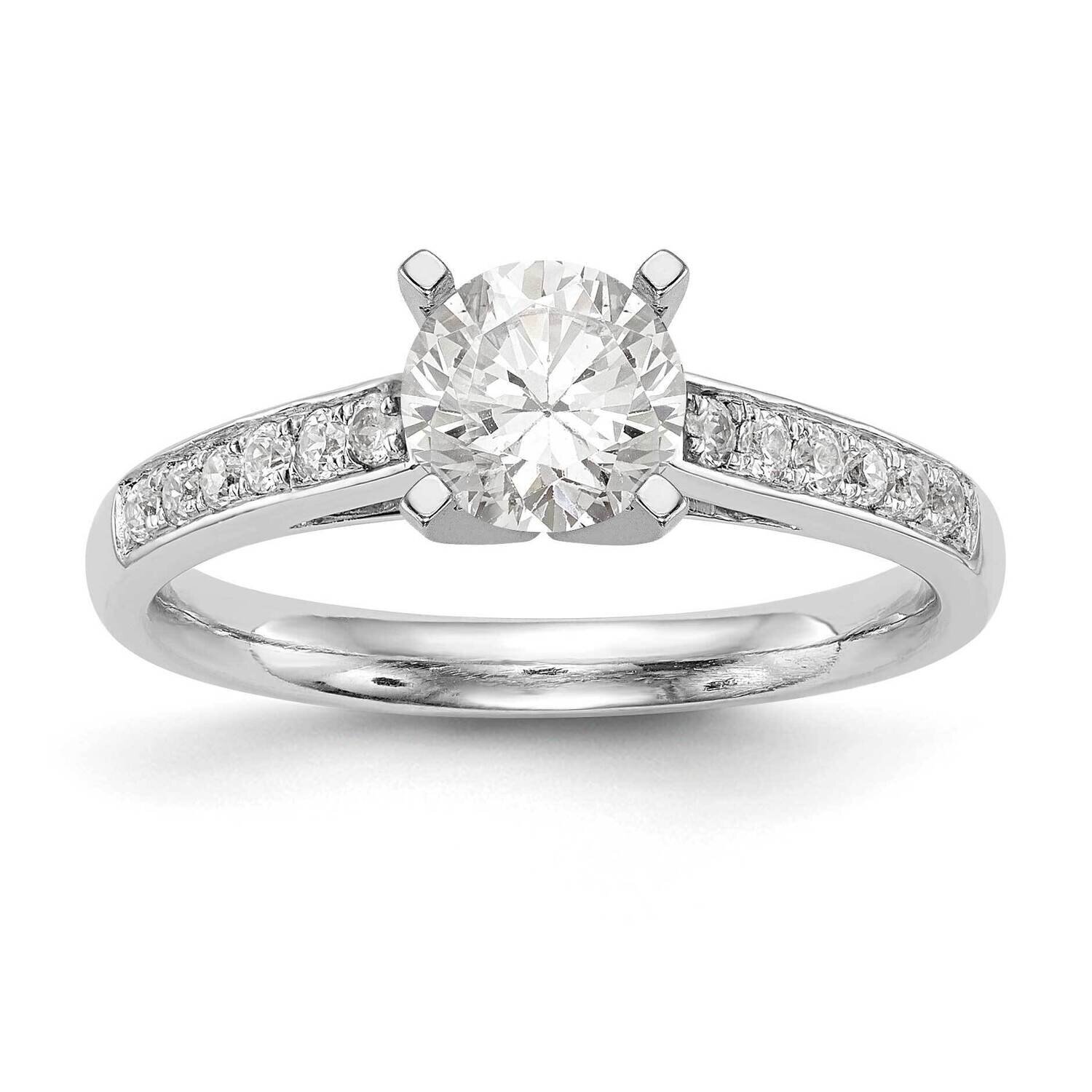 Diamond Peg Set Semi-mount Engagement Ring 14k White Gold RM2706E-018-WAA, MPN: RM2706E-018-WAA, 88…