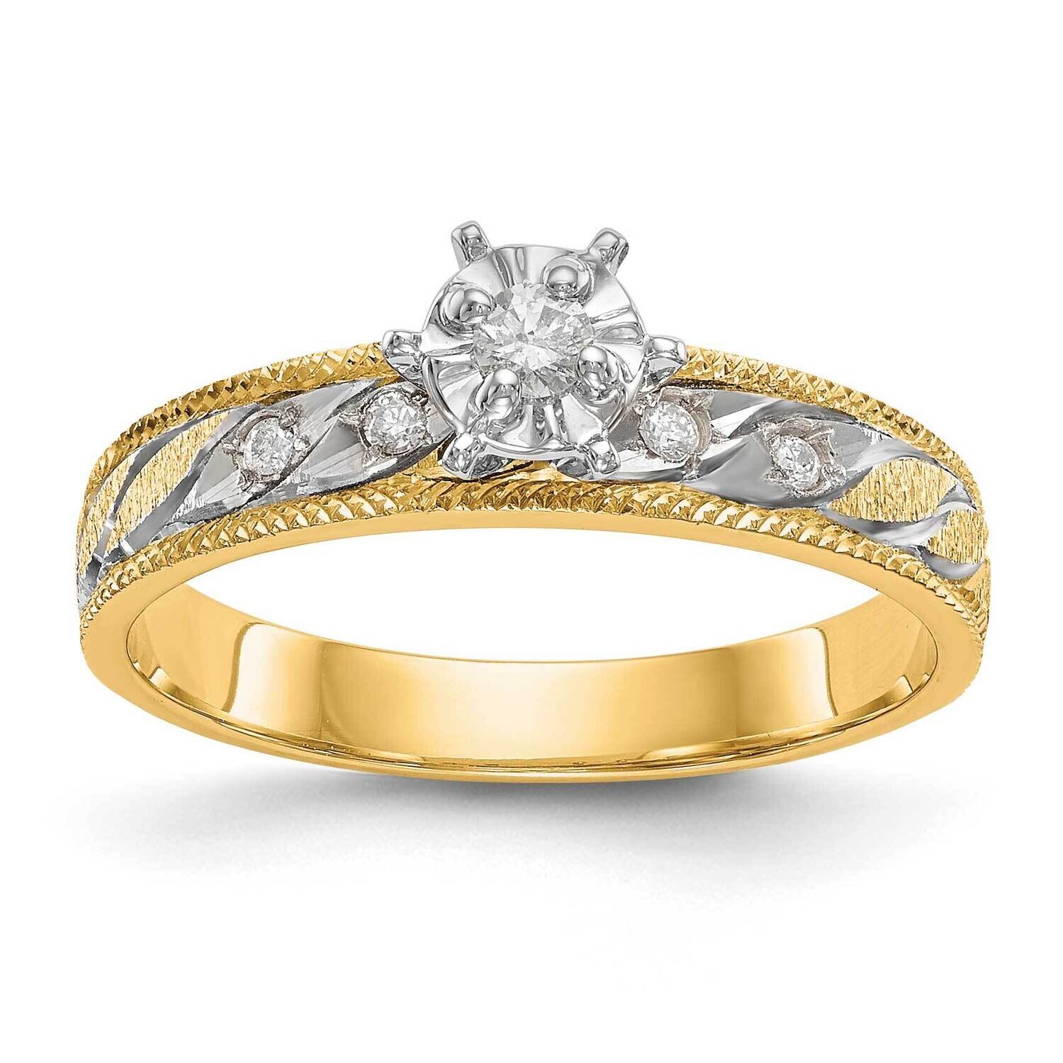 Trio Engagement Ring 14k Tri Gold AA Quality X8281AA-E