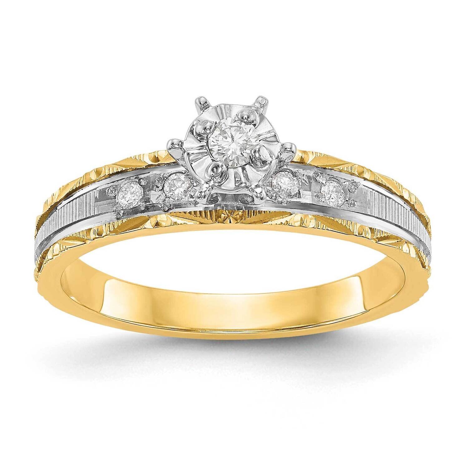 Trio Engagement Ring 14k Tri Gold AA Quality X8310AA-E