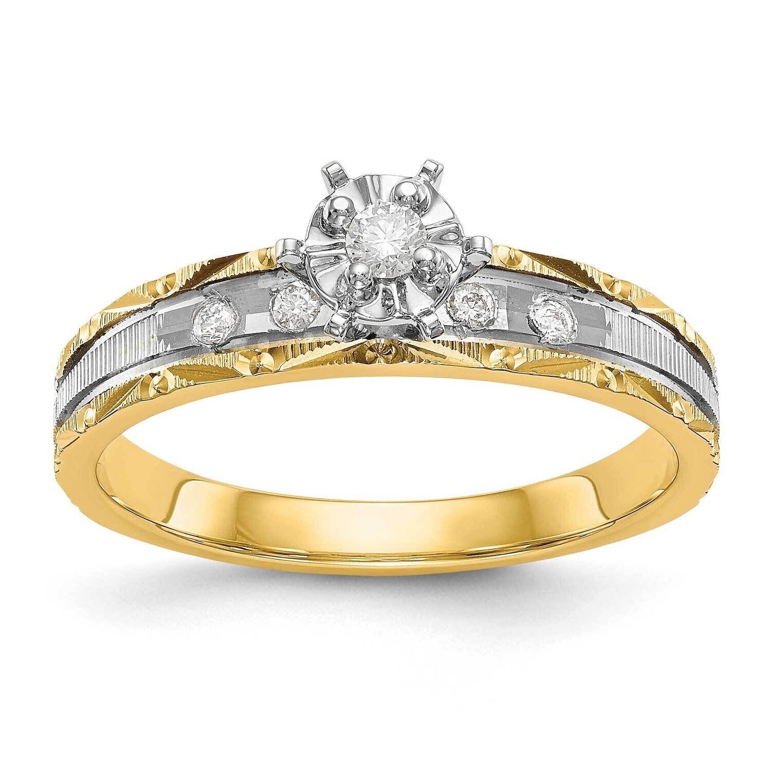 Trio Engagement Ring 14k Tri Gold AA Quality X8311AA-E