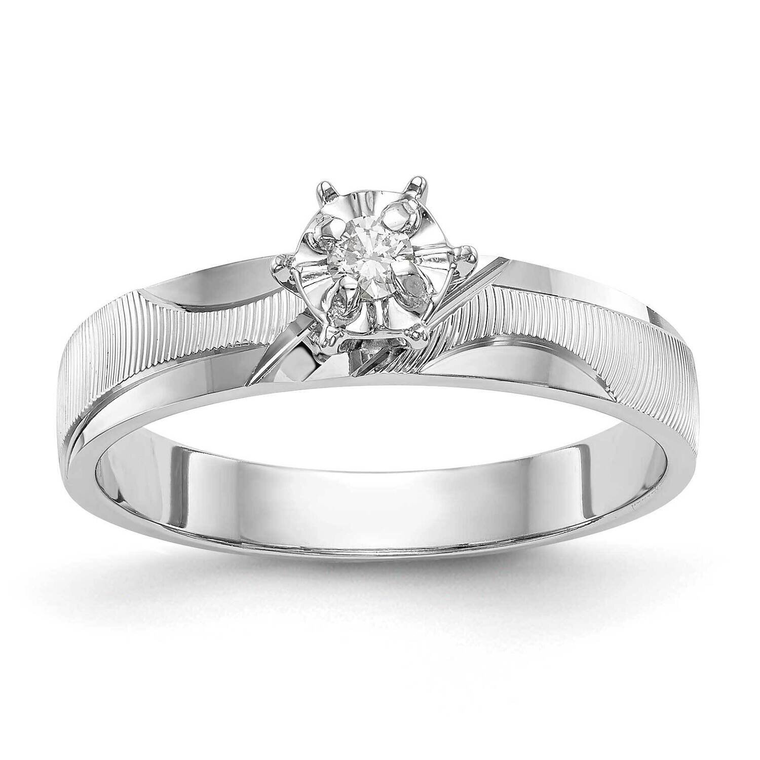 AA Quality Trio Engagement Ring 14k White Gold X8319AA-E