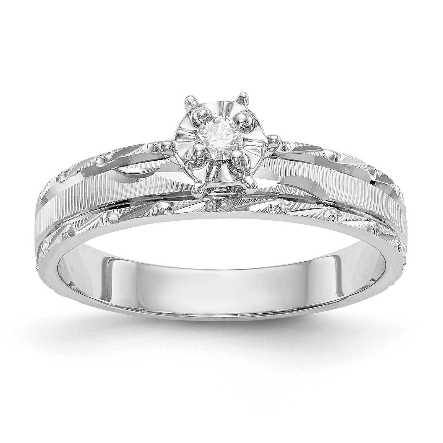AA Quality Trio Engagement Ring 14k White Gold Y2476AA-E