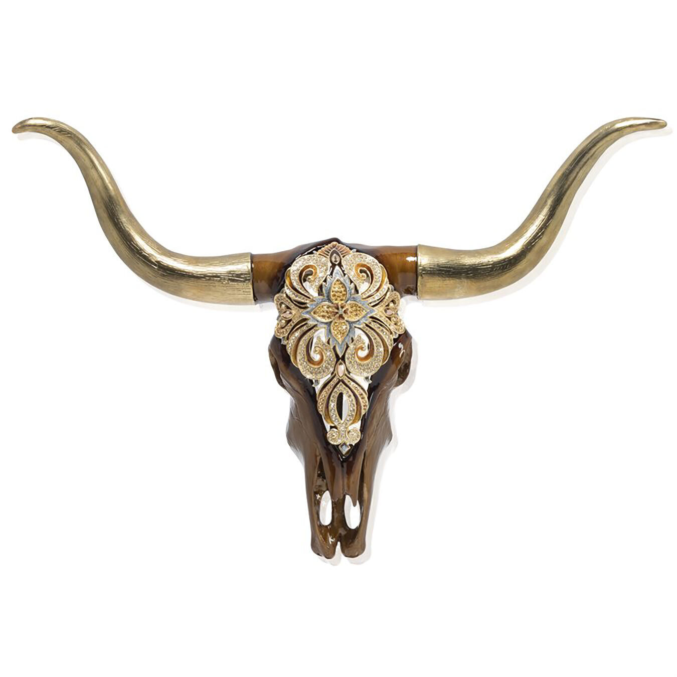 Jay Strongwater Cow Skull Objet With Stand SDH1922-234