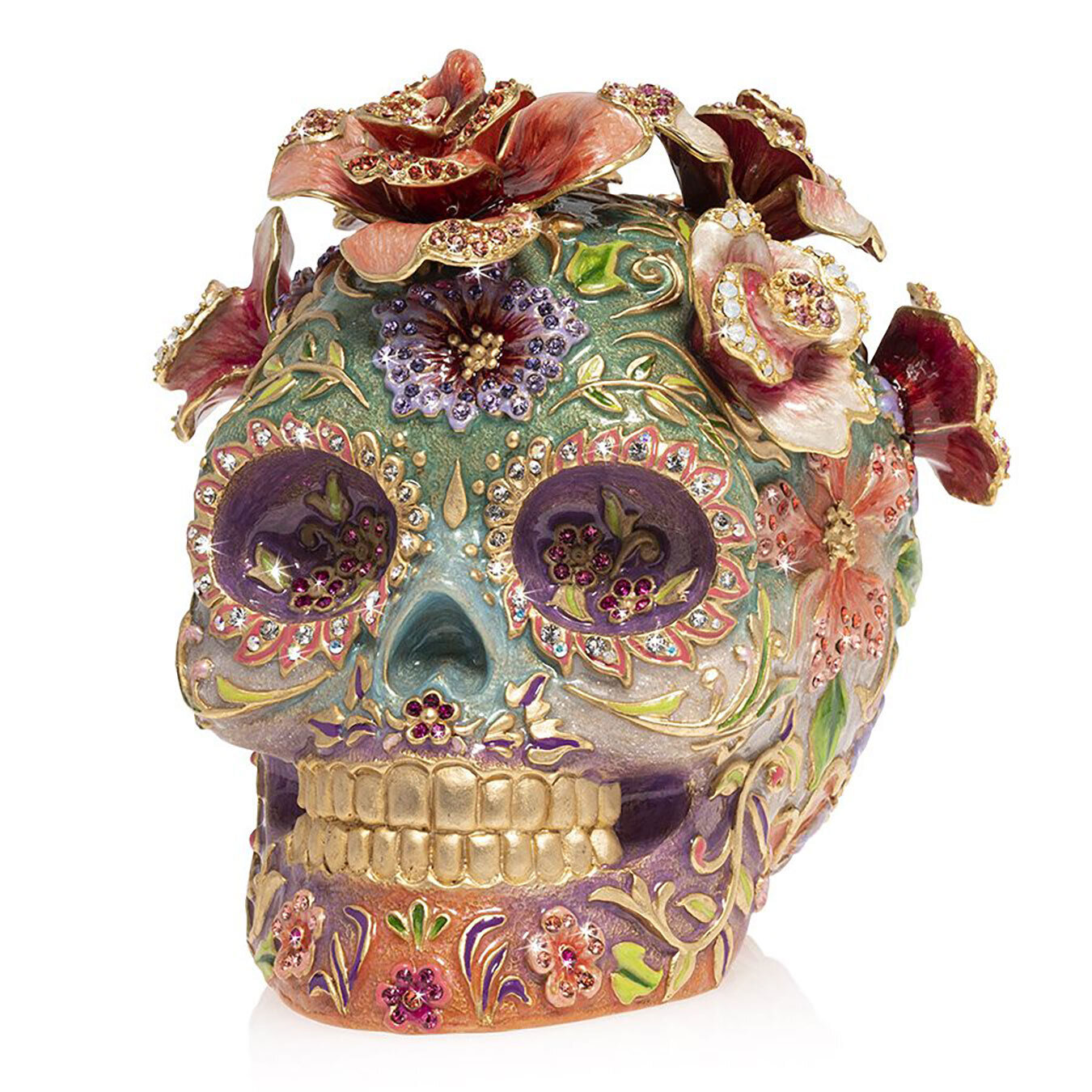 Jay Strongwater Skull With Roses SDH1925-256