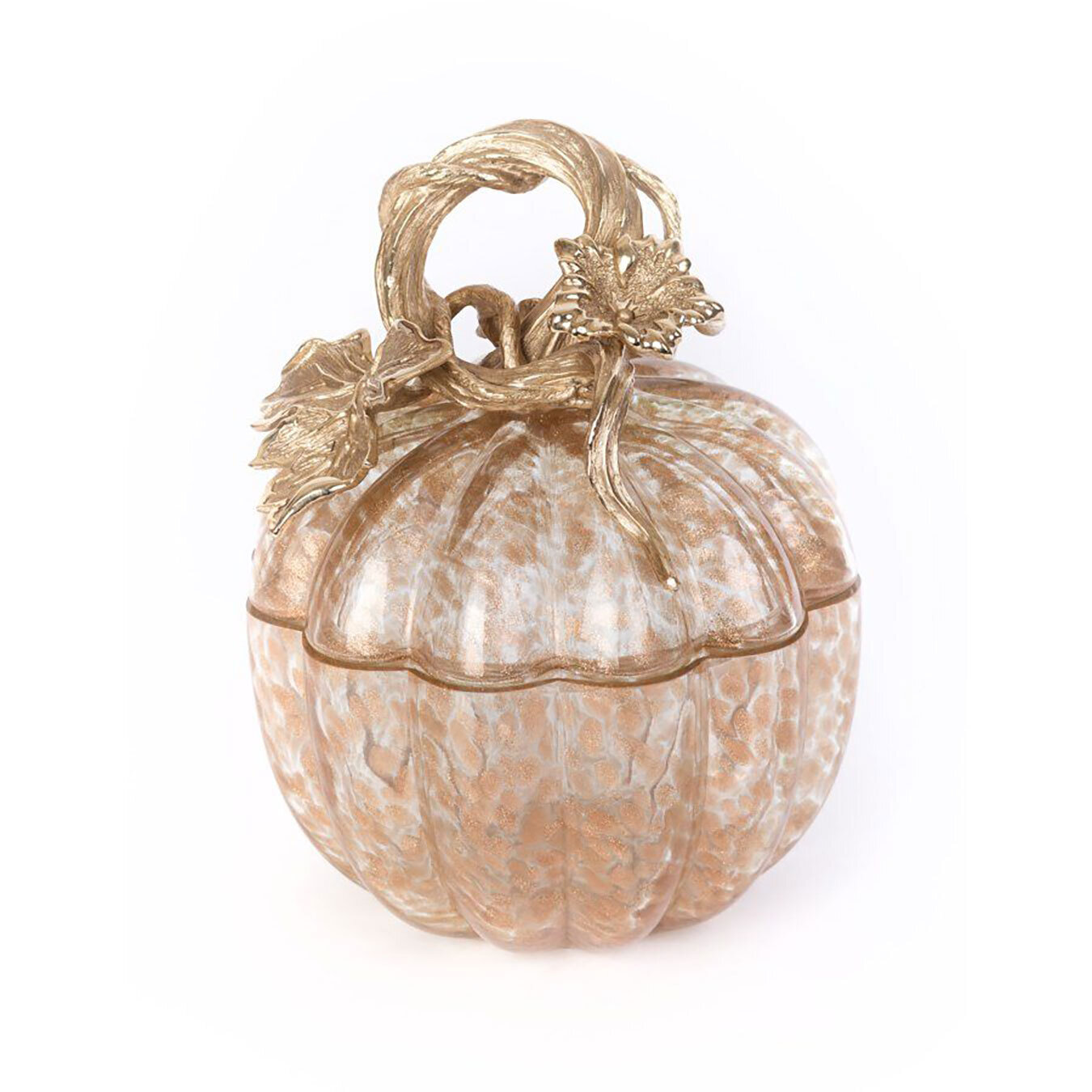 Jay Strongwater Hadley Leaf &amp; Vine Gilded Glass Jar SDH2406-292, MPN: SDH2406-292, 848510021012