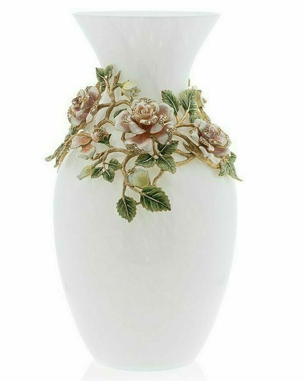 Jay Strongwater Gabrielle Rose Grand Vase SDH2522-258, MPN: SDH2522-258, 848510023702