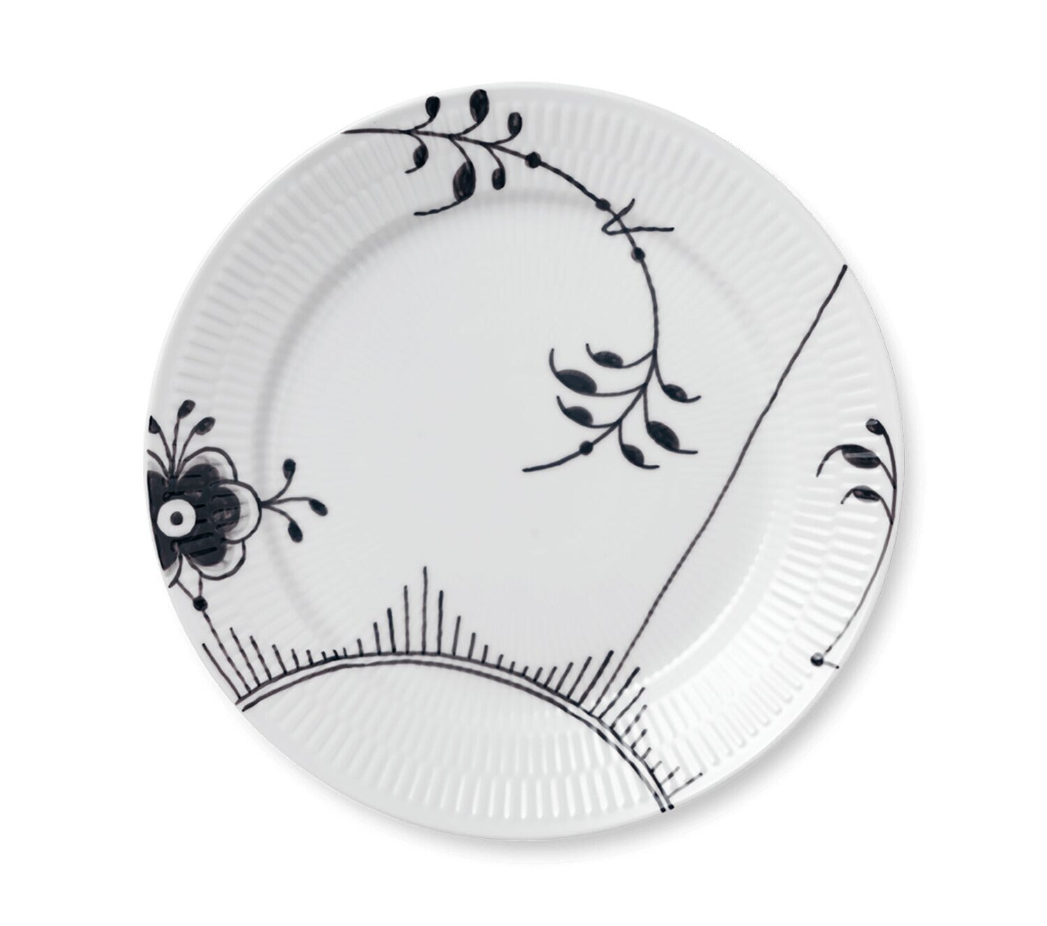 Royal Copenhagen Black Fluted Mega Dinner Plate #2 10.75 Inch 1017471, MPN: 1017471, 5705140173717