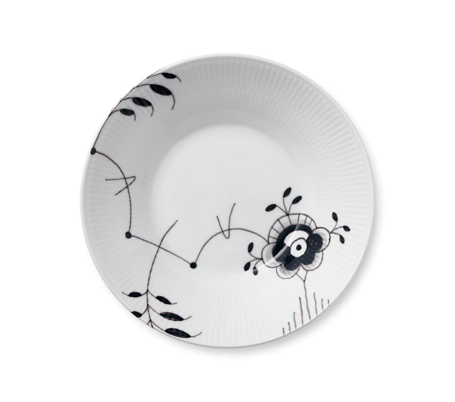Royal Copenhagen Black Fluted Mega Pasta Bowl #6 9.5 Inch 1017040, MPN: 1017040, 5705140712848