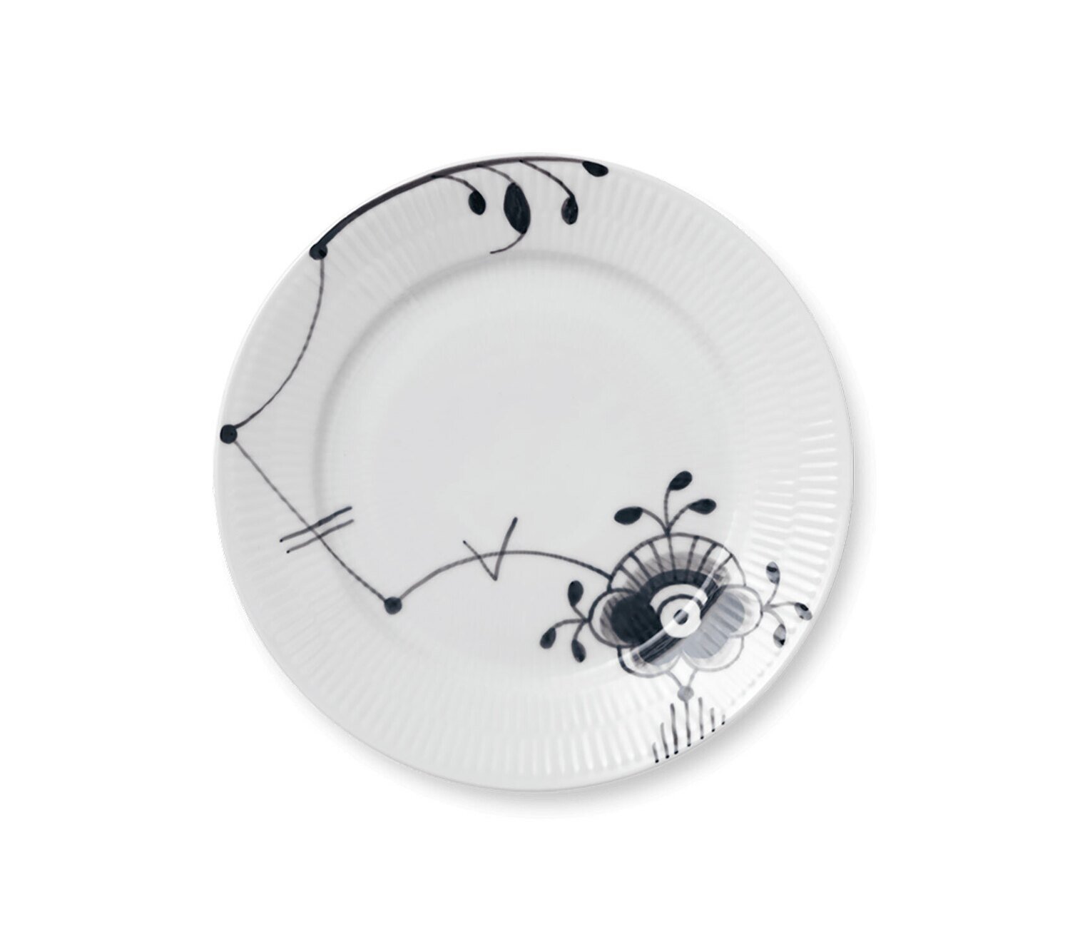 Royal Copenhagen Black Fluted Mega Salad Plate #6 8.75 Inch 1017472, MPN: 1017472, 5705140173687