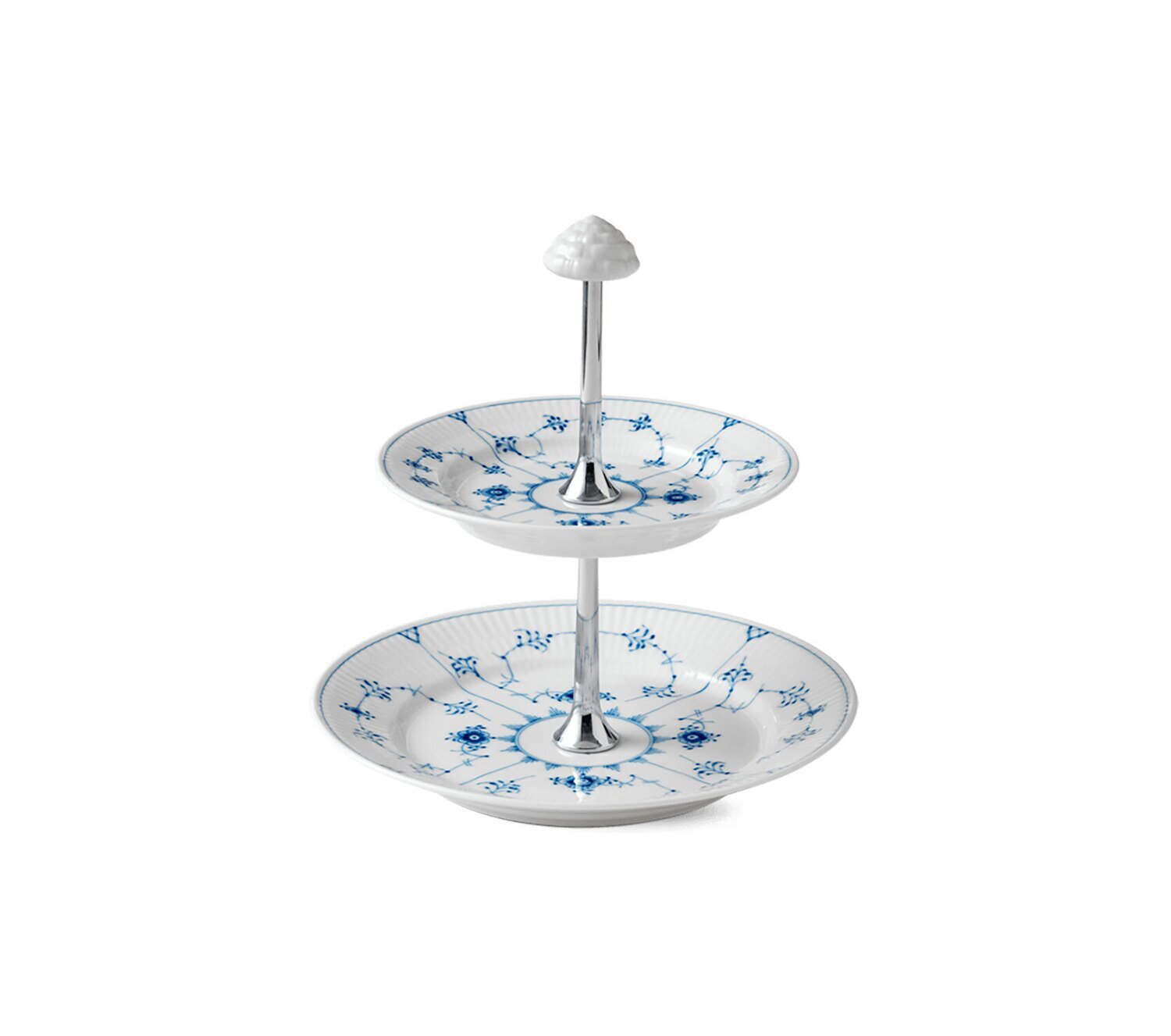 Royal Copenhagen Blue Fluted Plain 2 Tier Etagere 9.5 Inch 1016764, MPN: 1016764, 5705140714576