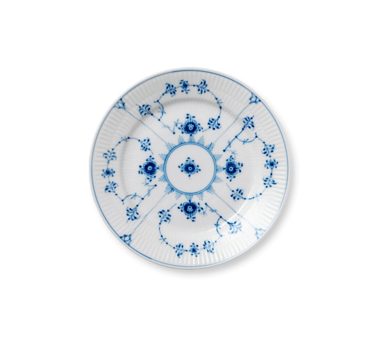 Royal Copenhagen Blue Fluted Plain Dessert Plate 7.5 Inch 1017199
