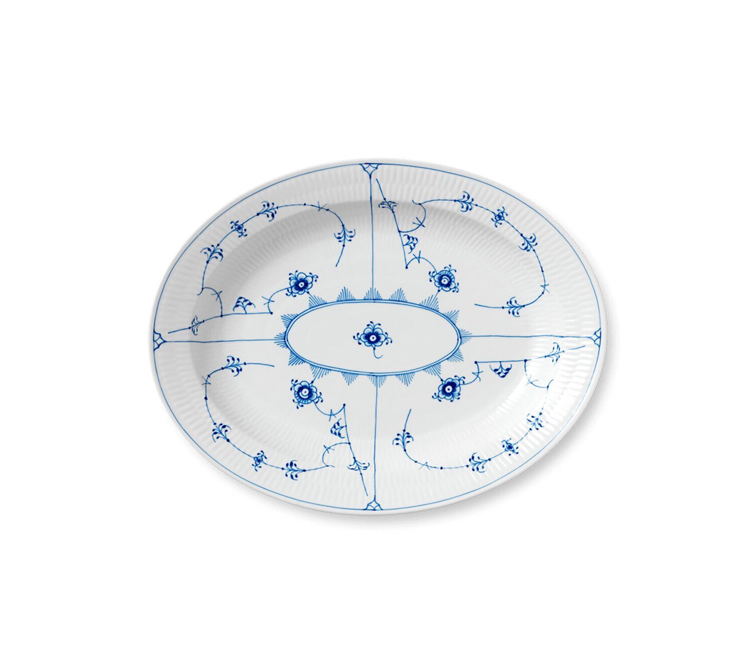 Royal Copenhagen Blue Fluted Plain Oval Platter Large 14.25 Inch 1017186, MPN: 1017186, 57051401562…