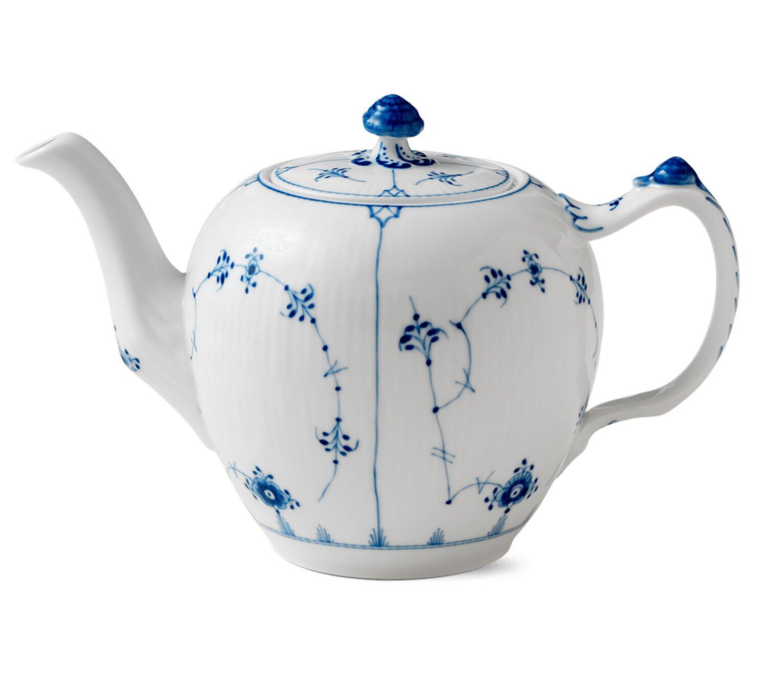 Royal Copenhagen Blue Fluted Plain Tea Pot 1Qt 1017182