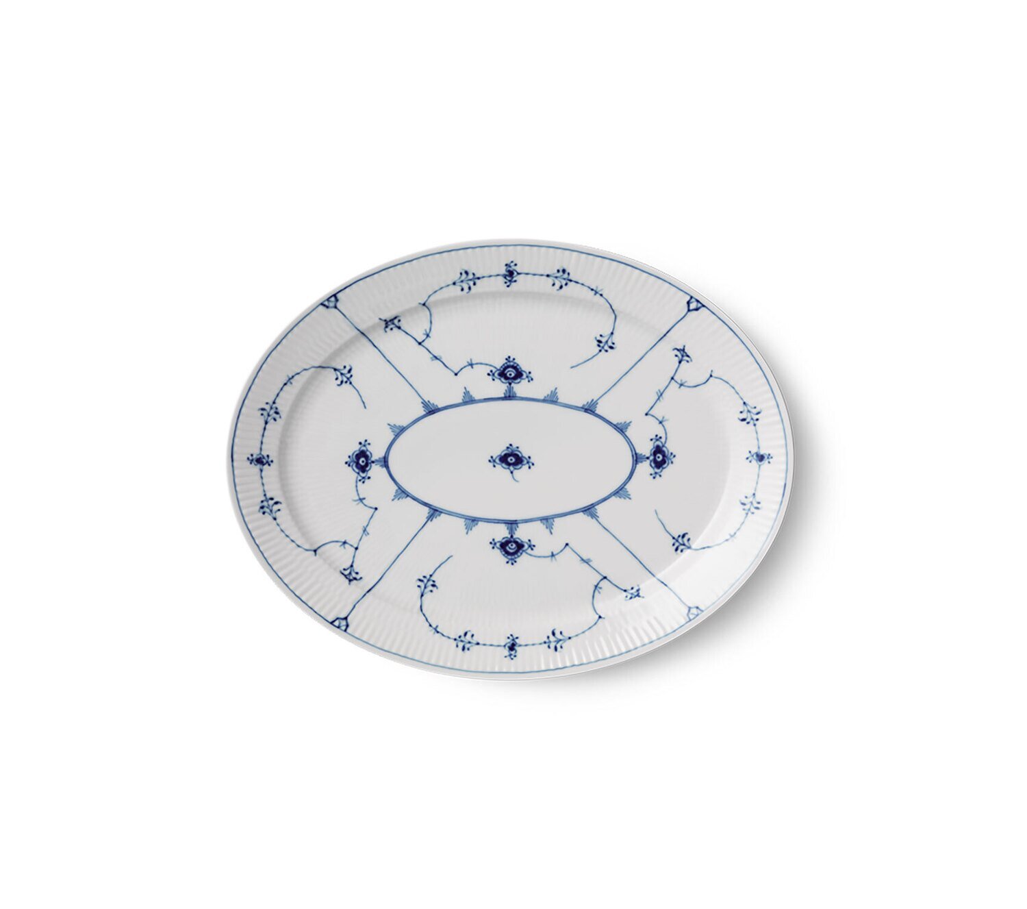 Royal Copenhagen Blue Fluted Plain Oval Platter 13.5 Inch 1025895