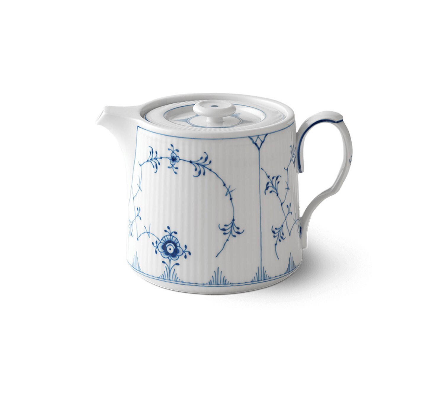 Royal Copenhagen Blue Fluted Plain Teapot 25 Oz 1020516