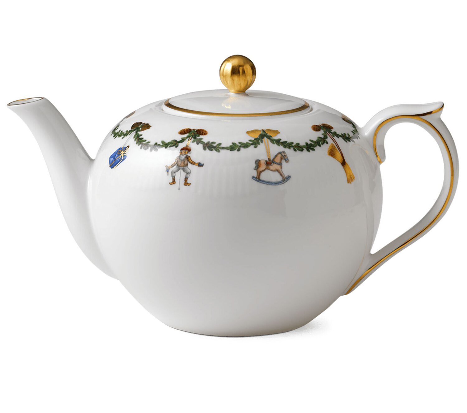 Royal Copenhagen Star Fluted Christmas Tea Pot 1.5Qt 1016965