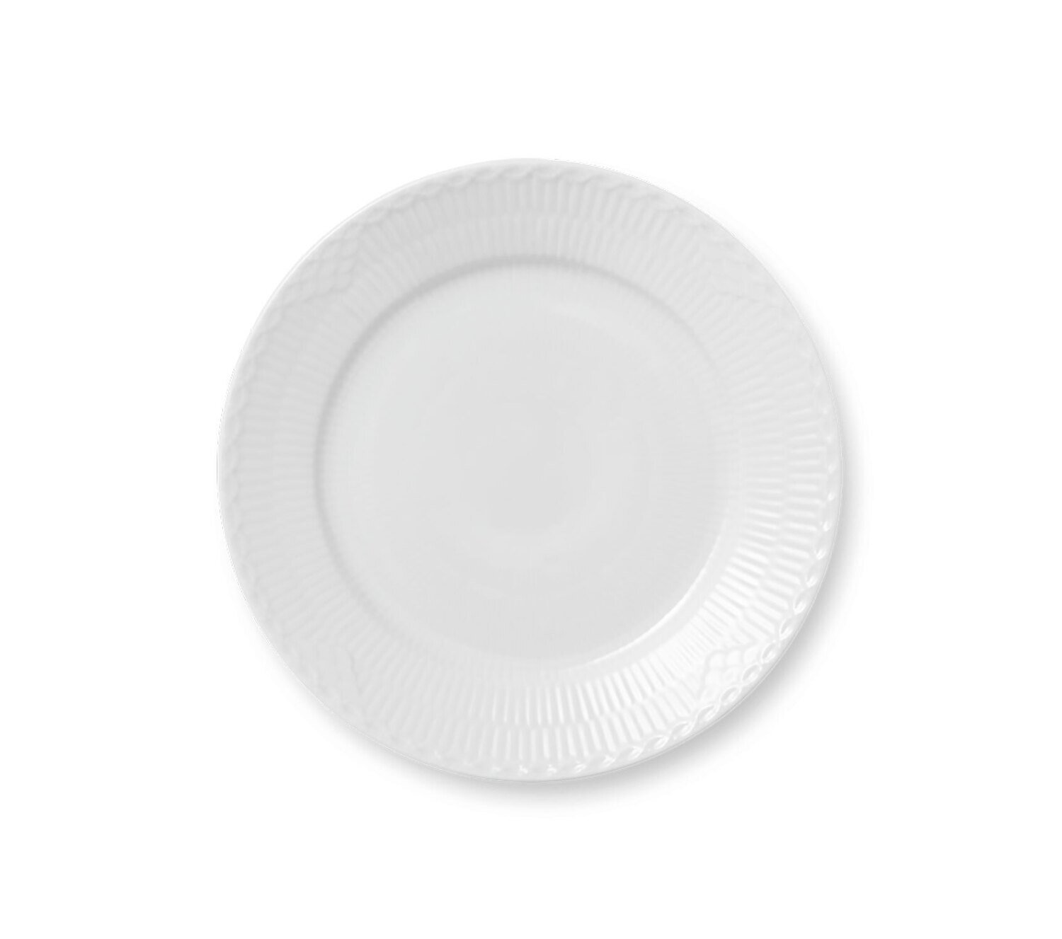 Royal Copenhagen White Fluted Half Lace Salad Plate 8.75 Inch 1017294