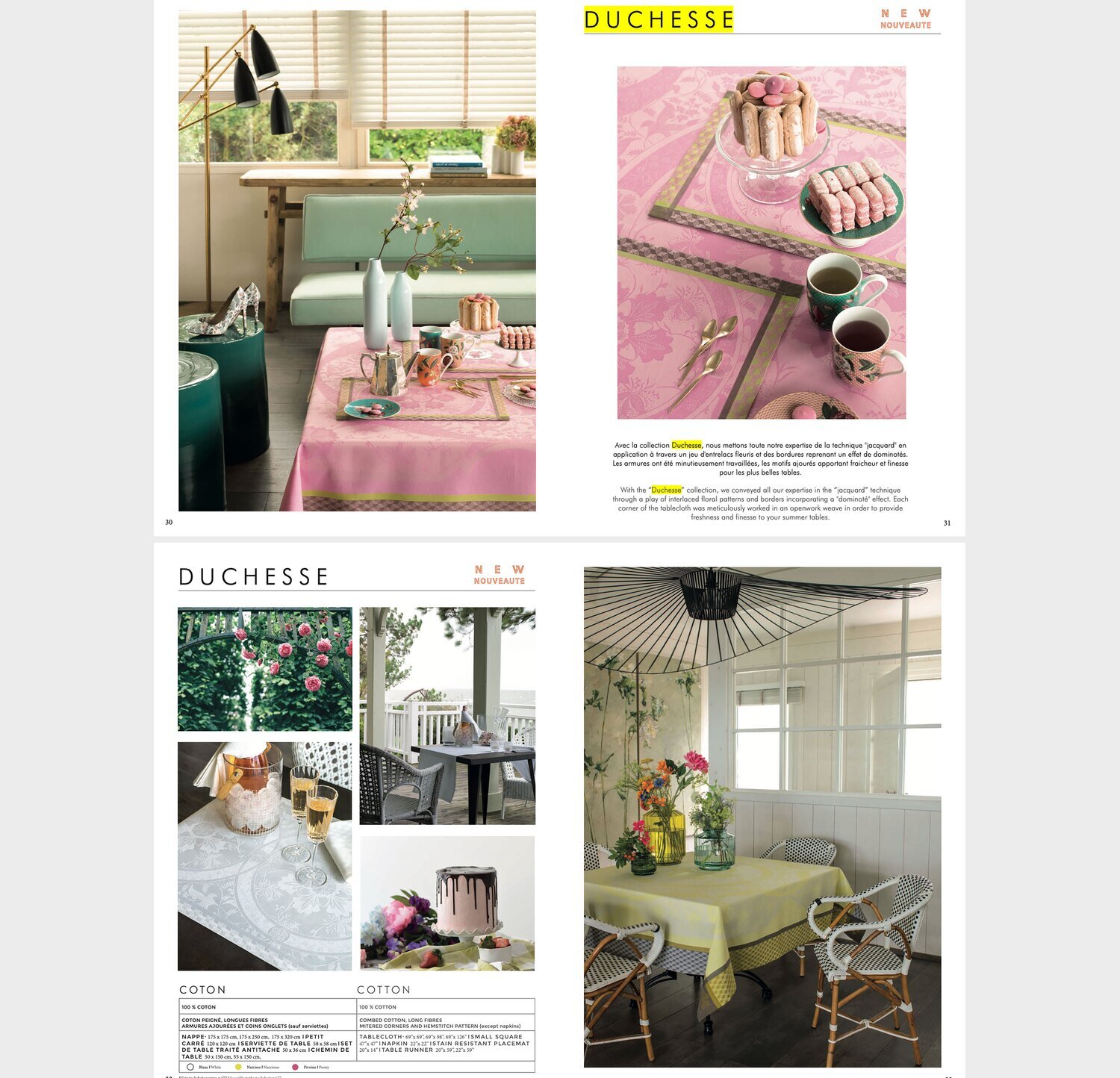 Le Jacquard Francais Duchesse Pink Runner 20 x 59 Inch 26183, MPN: 26183, 3660269261832