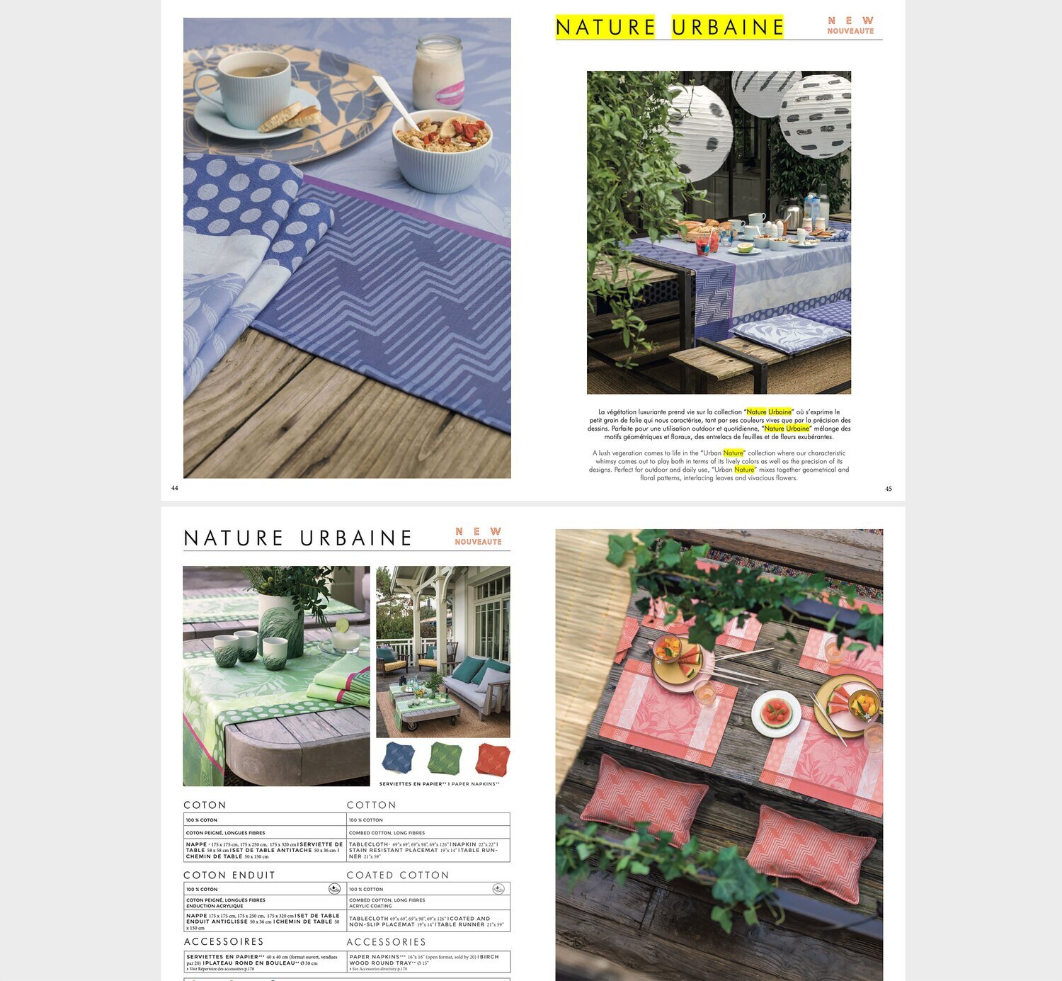 Le Jacquard Francais Nature Urbaine Quartz Tablecloth 69 x 126 Inch 26364, MPN: 26364, 3660269263645