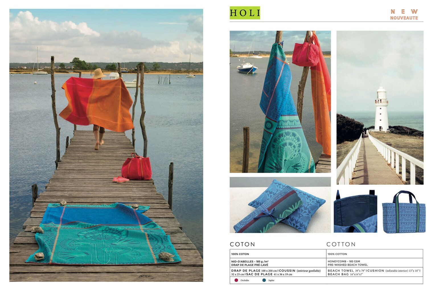 Le Jacquard Francais Holi Sapphire Beach Towel 39 x 79 Inch 26296