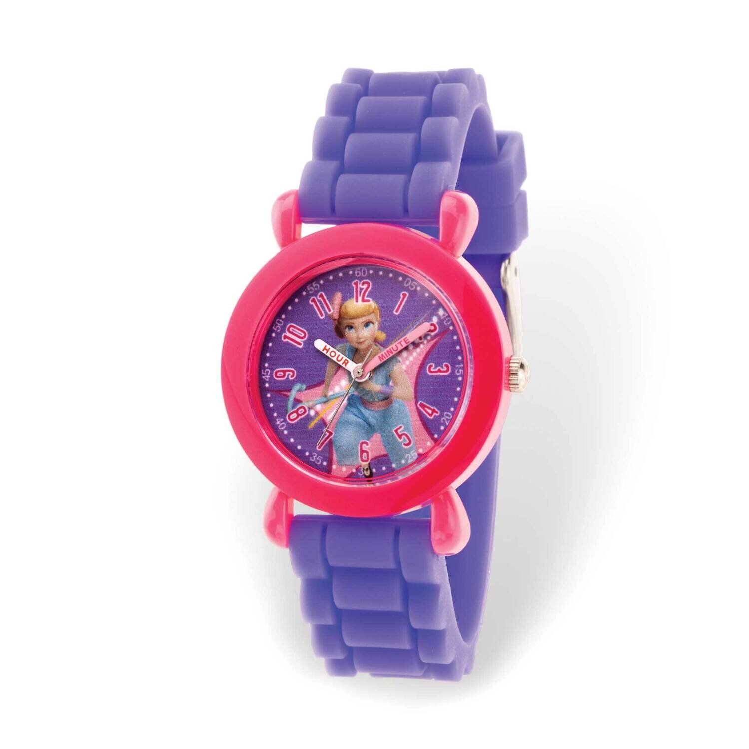 Disney Toy Story Bo Peep Time Teacher Purple Silicone Band Kids Watch XWA6208