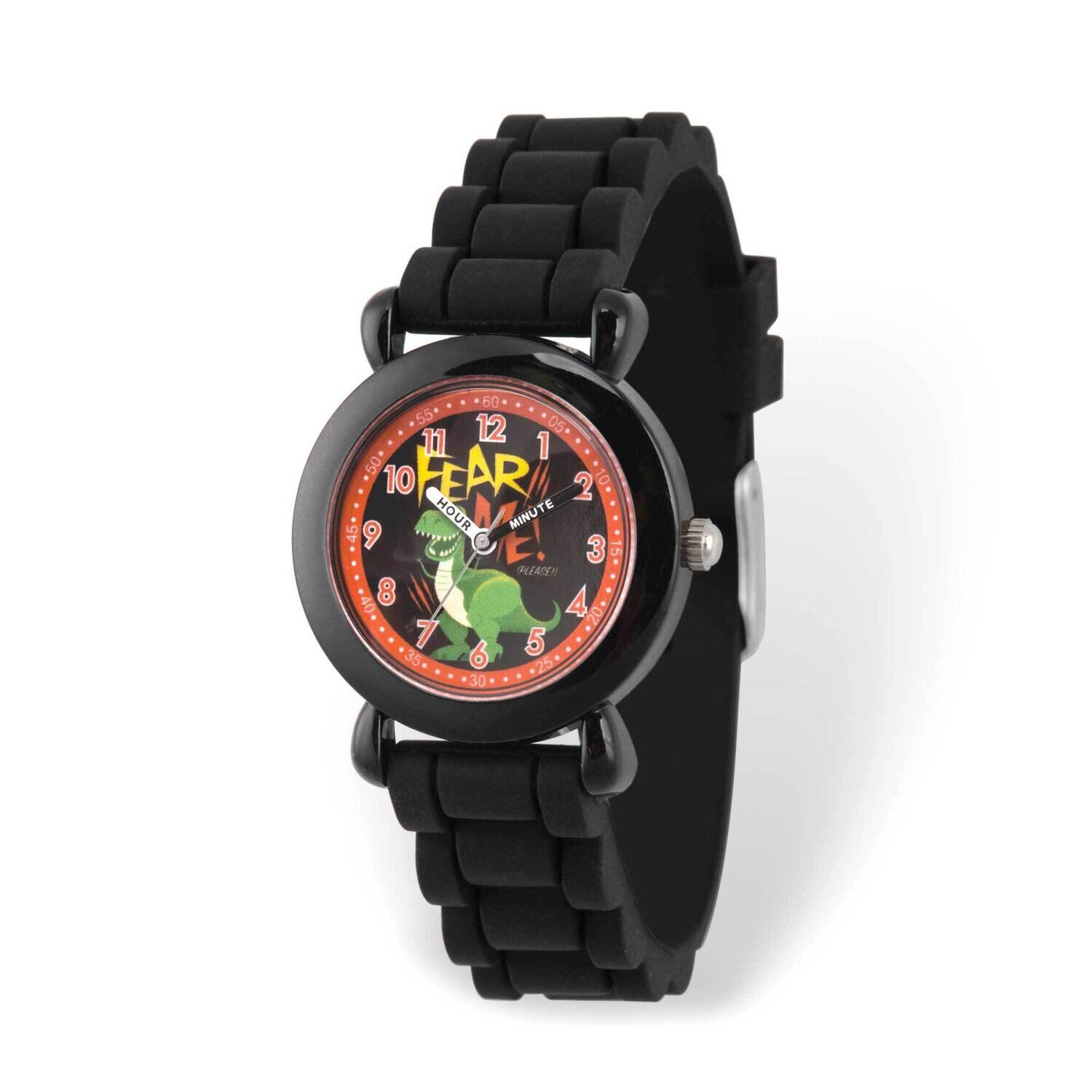 Disney Toy Story Rex Time Teacher Black Silicone Band Kids Watch XWA6213, MPN: XWA6213, 842885111088