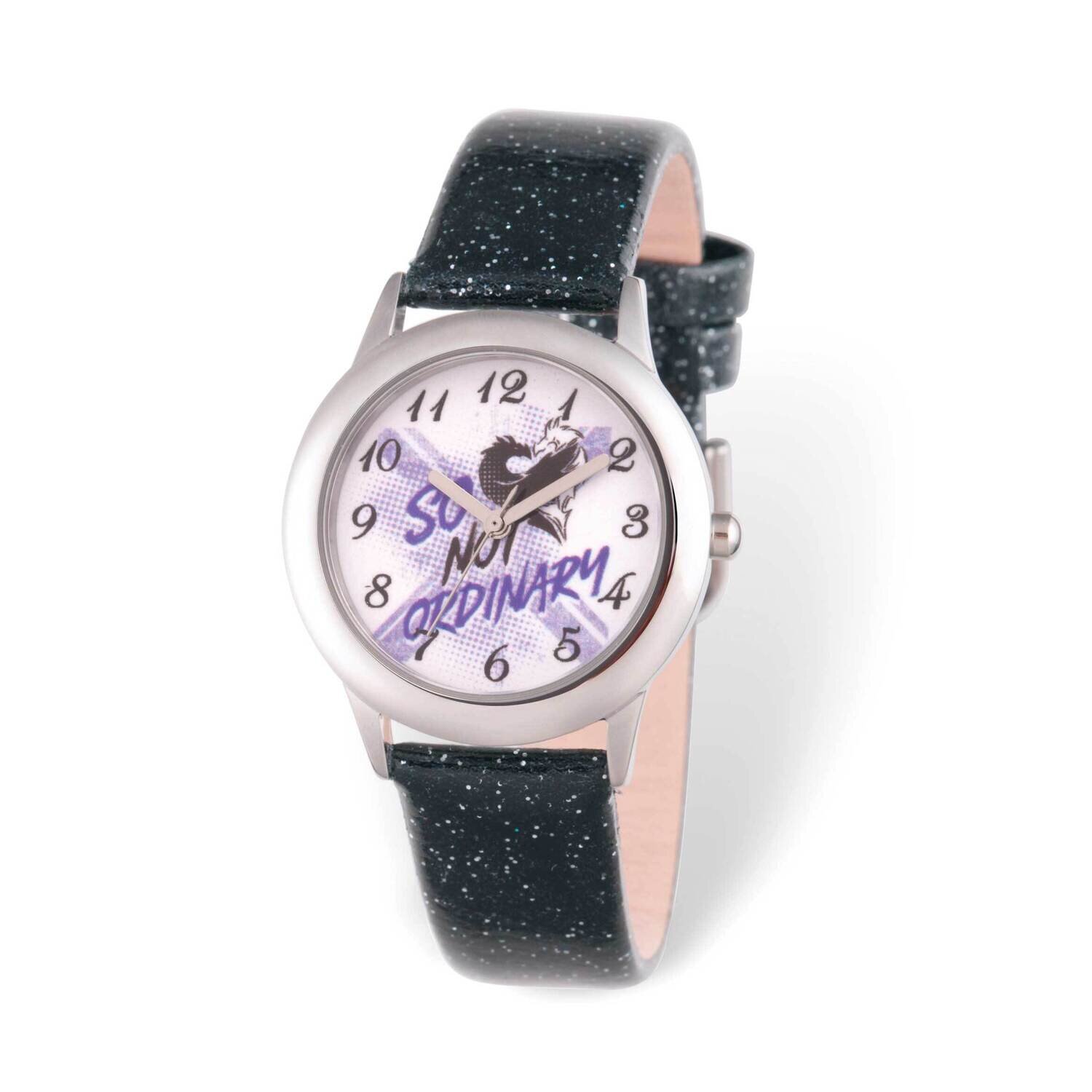 Disney Descendants So Not Ordinary Black Glitter Band Kids Watch XWA6227, MPN: XWA6227, 842885113808
