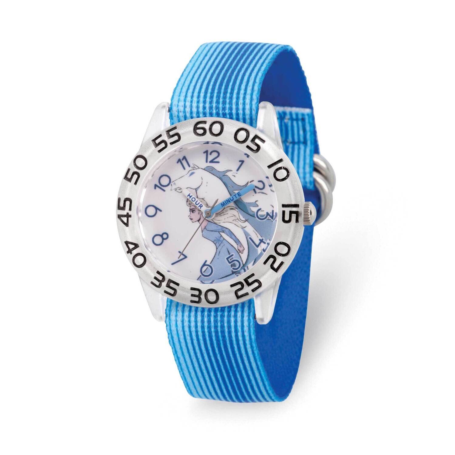 Disney Frozen II Elsa &amp; Horse Blue Stretch Time Teacher Kids Watch XWA6281, MPN: XWA6281, 842885113…