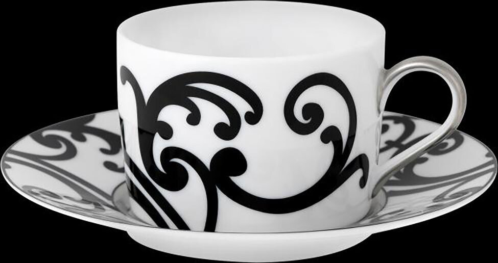 J. Seignolles Taormina Platinum Tea Cup and Saucer JS173222, MPN: JS173222,