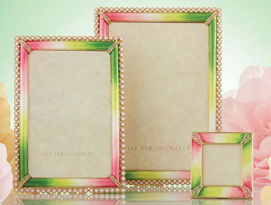 Jay Strongwater Leland Pave Corner 2 Inch Picture Frame SPF5130-256