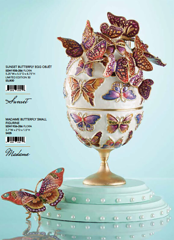 Jay Strongwater Sunset Butterfly Egg Objet SDH1935-256, MPN: SDH1935-256, 848510 039758