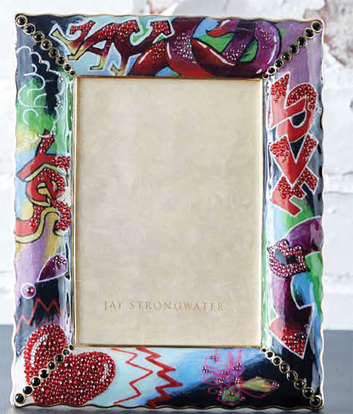 Jay Strongwater Clifton Graffiti 5 x 7 Inch Picture Frame SPF5842-202
