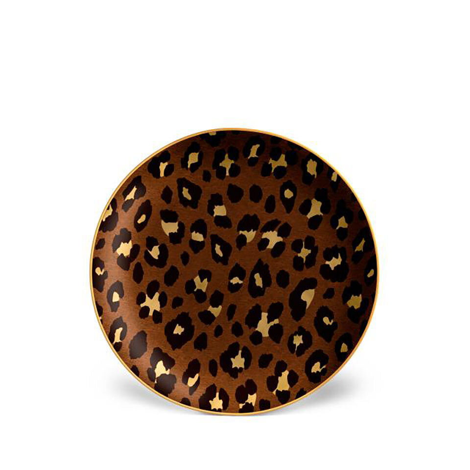 L&#39;Objet Leopard Dessert Plates Set of 4 LE220