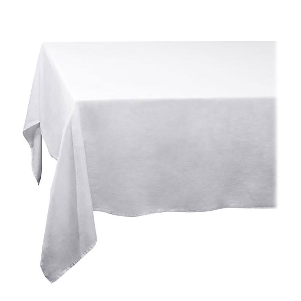L&#39;Objet Linen Sateen Tablecloth Medium White LN4020