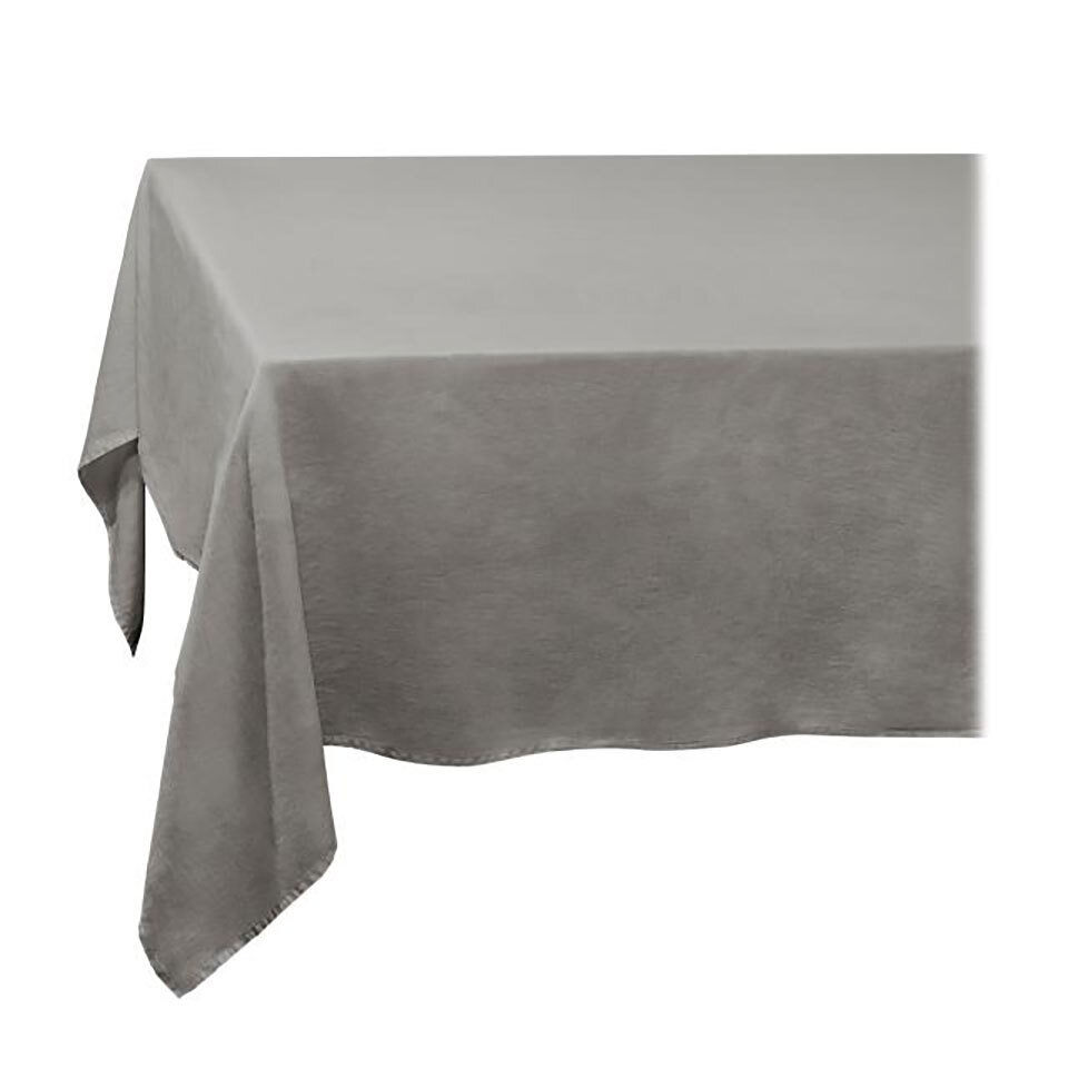 L&#39;Objet Linen Sateen Tablecloth Medium Grey LN4220