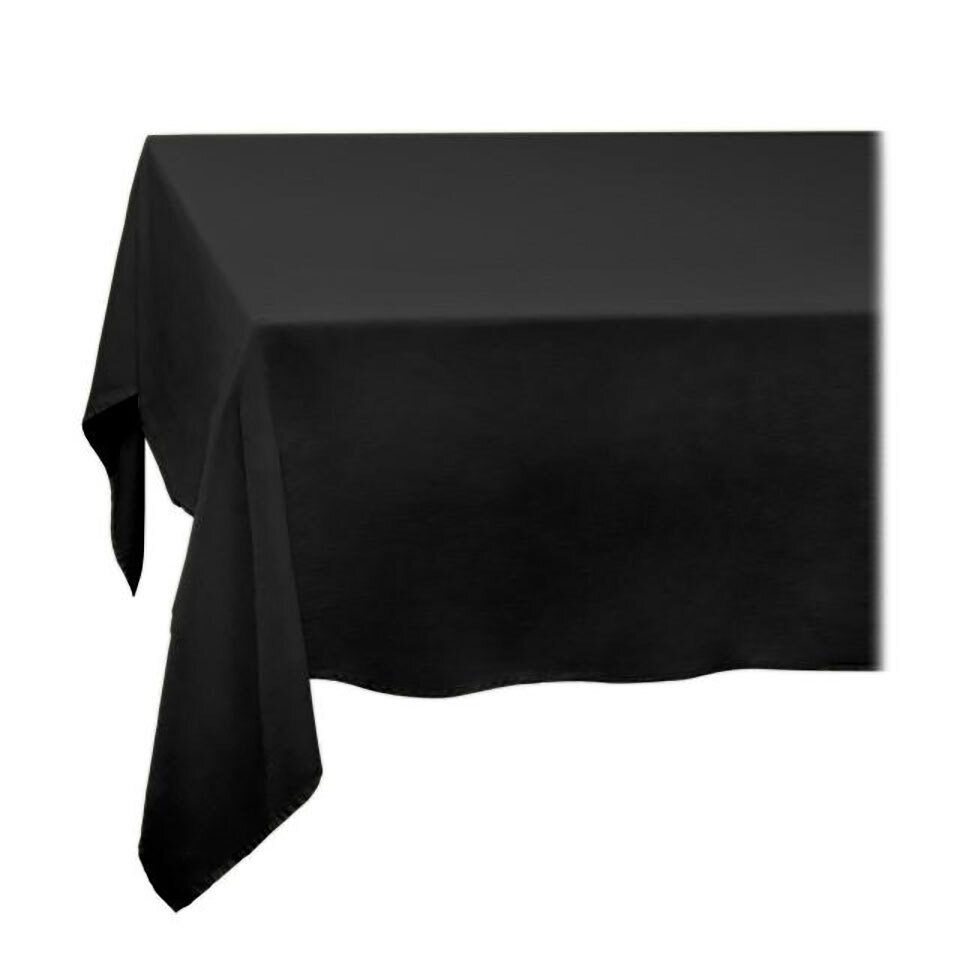 L'Objet Linen Sateen Tablecloth Medium Black LN4320