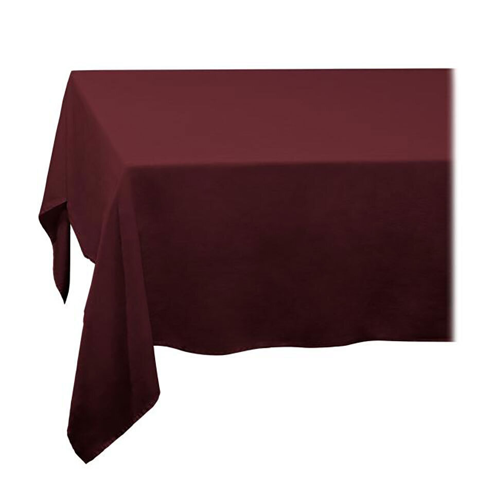 L'Objet Linen Sateen Tablecloth Large Wine LN4521