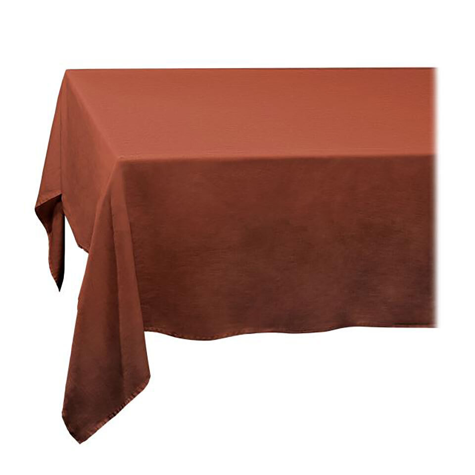 L'Objet Linen Sateen Tablecloth Medium Brick LN5020