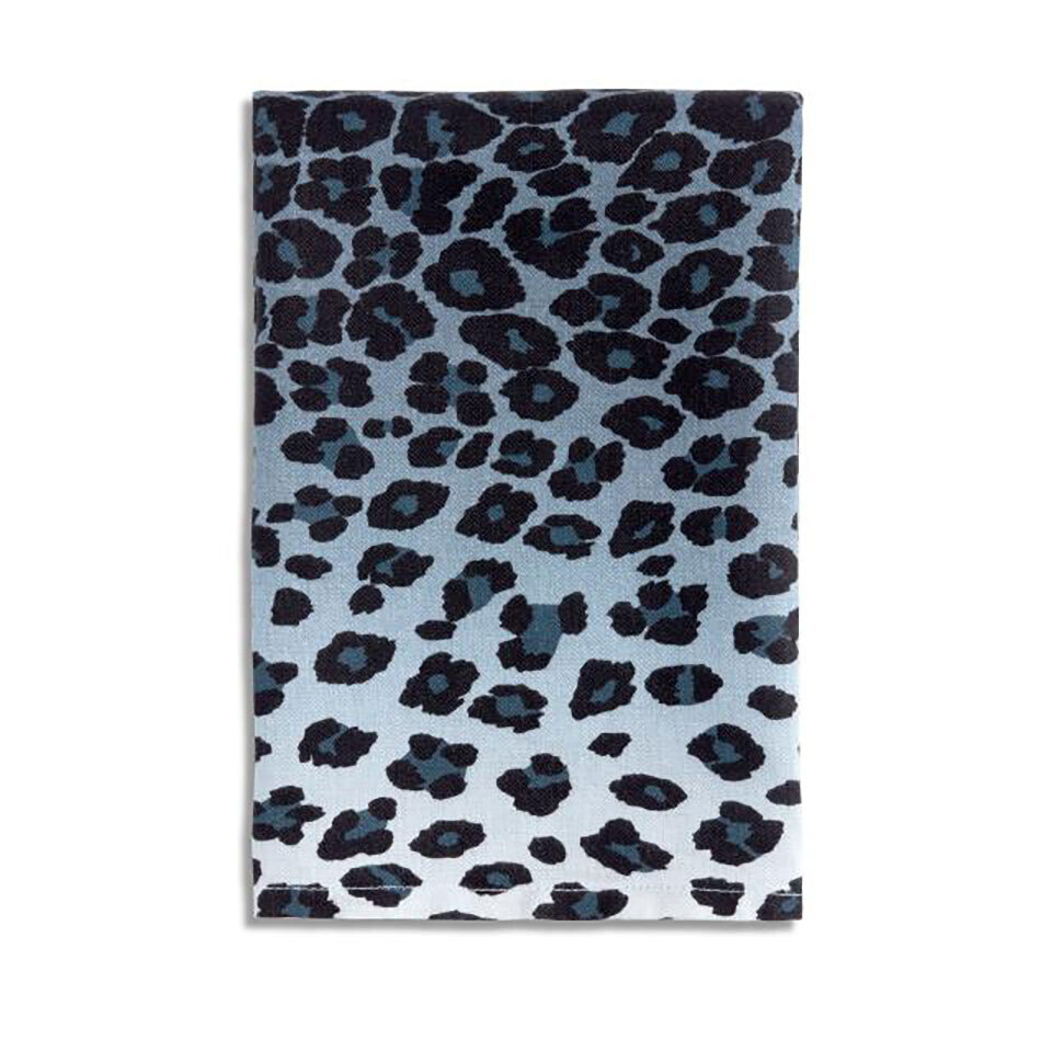 L&#39;Objet Linen Sateen Leopard Napkins Set of 4 Blue LN5611, MPN: LN5611,