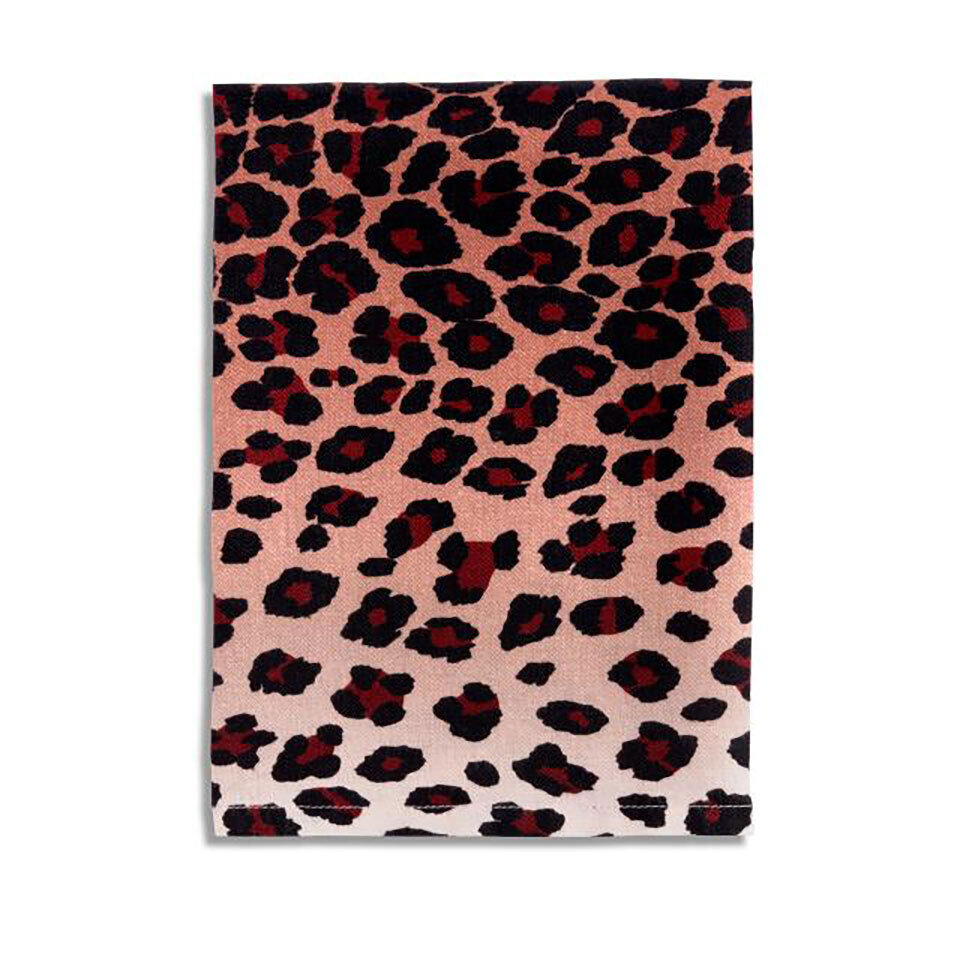 L&#39;Objet Linen Sateen Leopard Napkins Set of 4 Pink LN5711