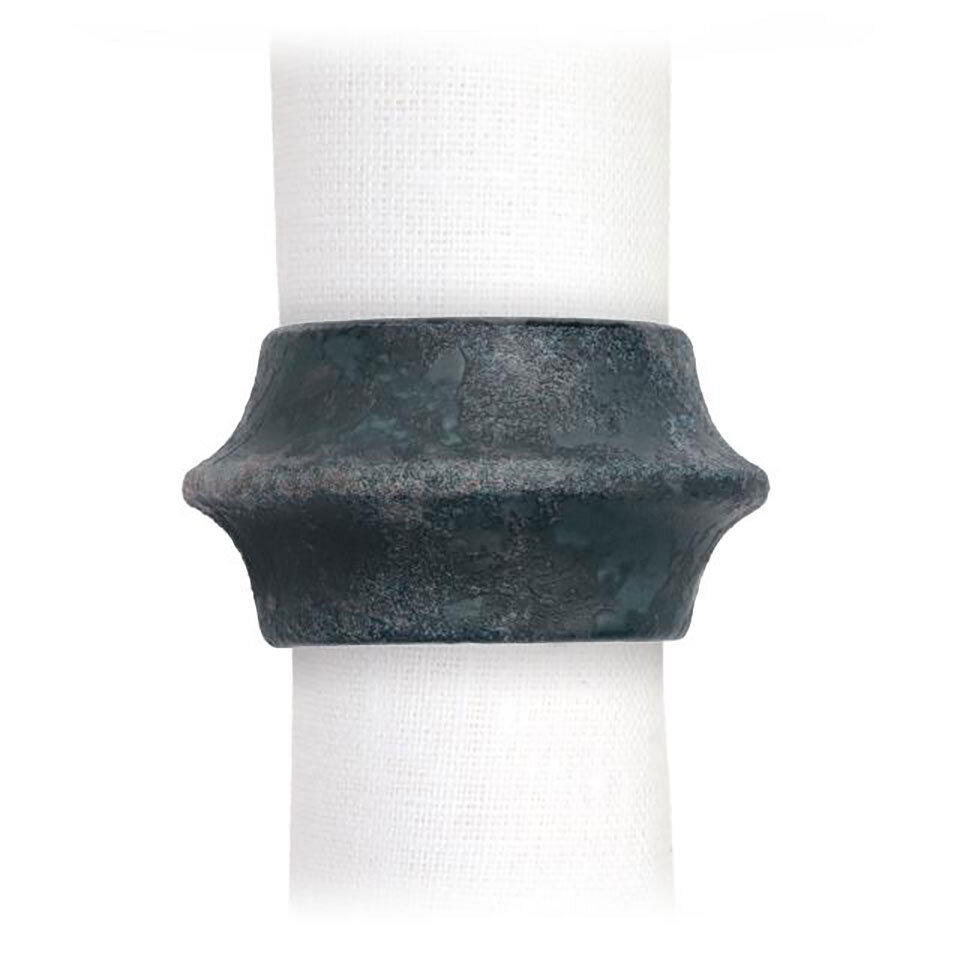 L&#39;Objet Terra Cuff Napkin Rings Set of 4 Aged Iron NJ6150, MPN: NJ6150,