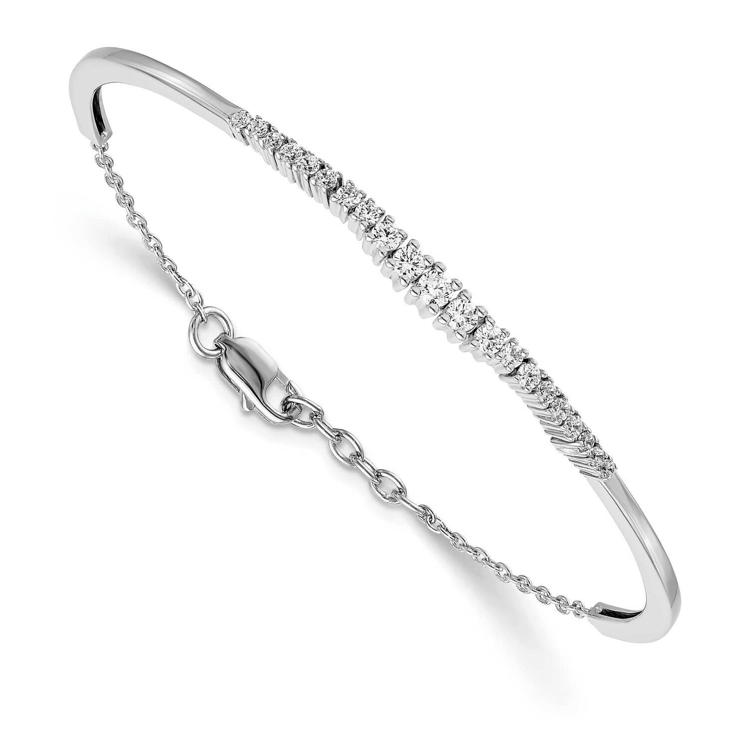 SI1/SI2 G H I Bangle Bracelet 14k White Gold Lab Grown Diamond BM3727-075-WLG, MPN: BM3727-075-WLG,…