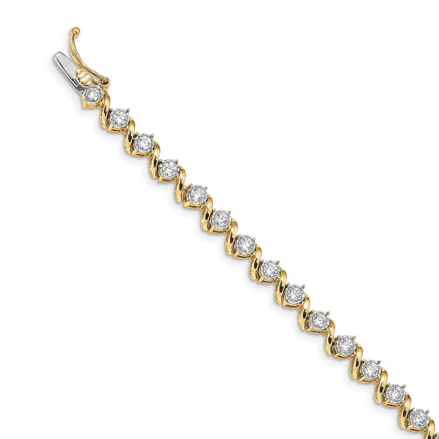 SI1/SI2 G H I Bracelet 14k Yellow Gold Lab Grown Diamond BM4641-200-YLG, MPN: BM4641-200-YLG, 88395…