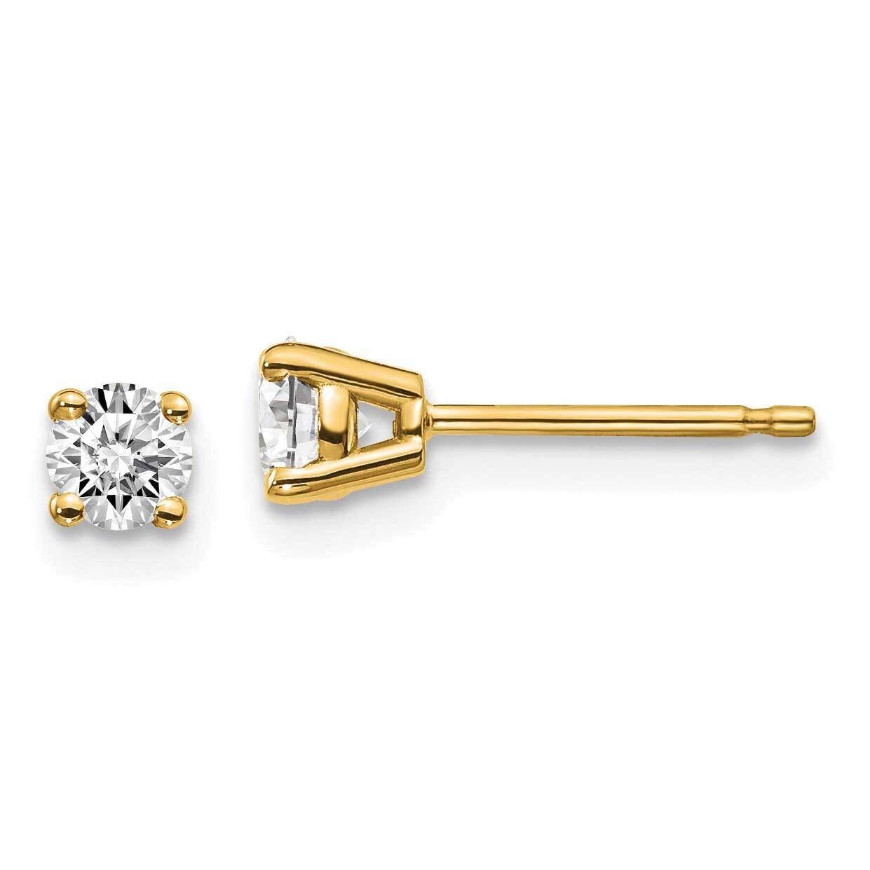 1/3ctw Certified SI1/SI2 G H I Lab Grown Diamond 4-Prong Earrings 14k Yellow Gold EM1006-033C-LG, M…