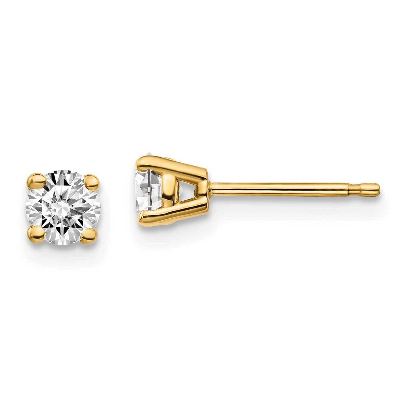 1/2ctw VS/SI D E F Lab Grown Diamond 4 Prong Earrings 14k Yellow Gold EM1006-050-LD, MPN: EM1006-05…