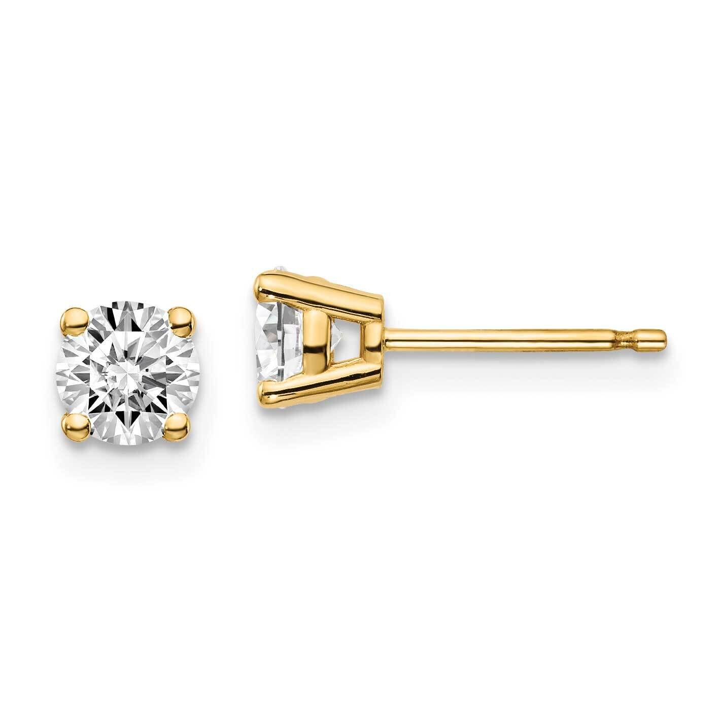 3/4ctw Certified VS/SI D E F Lab Grown Diamond 4-Prong Earrings 14k Yellow Gold EM1006-075C-LD, MPN…