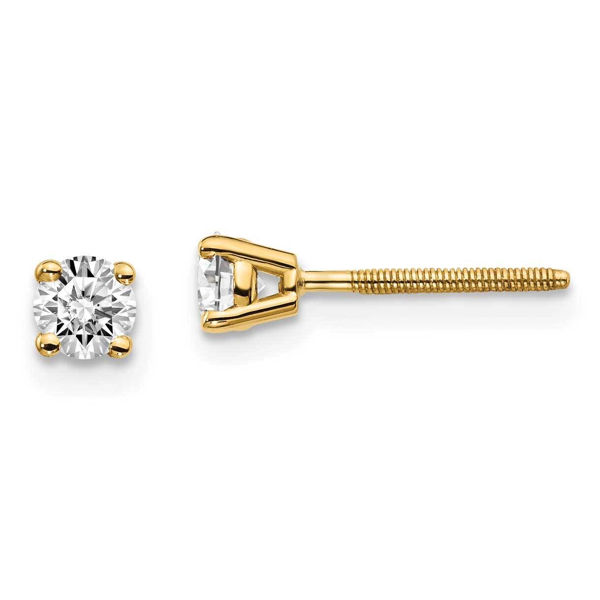 1/3ctw SI1/SI2 G H I Lab Grown Diamond Screw Back Earrings 14k Yellow Gold EM1006S-033-LG, MPN: EM1…