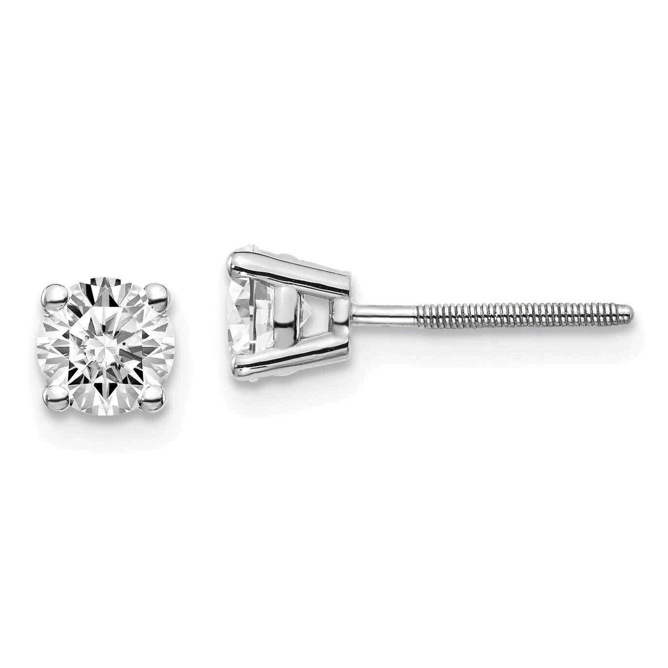 3/4ctw Cert. VS/SI D E F Lab Grown Diamond Screw Back Earrings 14k White Gold EM1006S-075C-WLD, MPN…