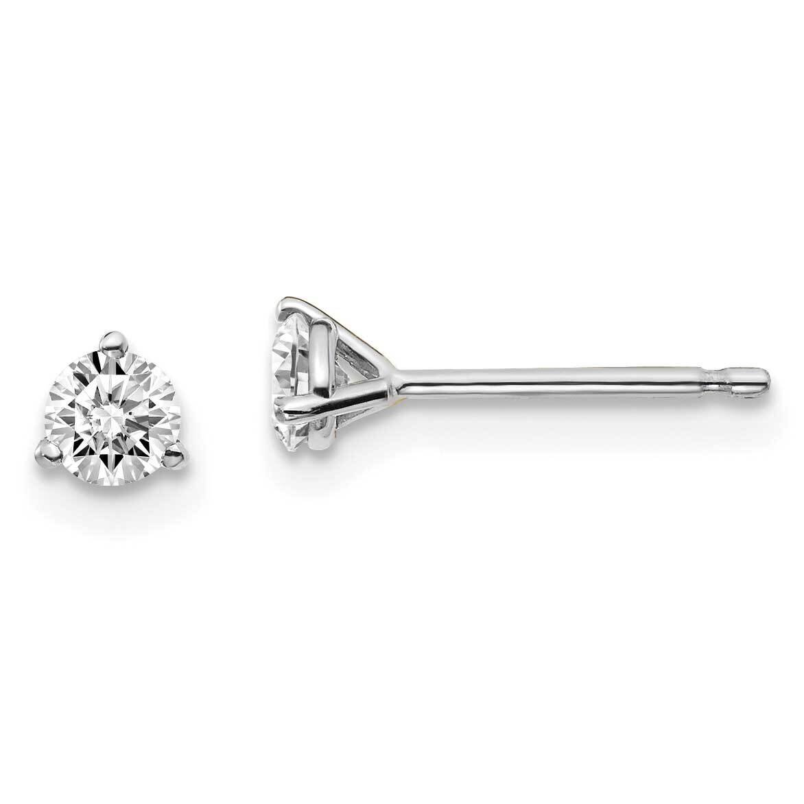 1/3ctw Certified VS/SI D E F Lab Grown Diamond 3 Prong Earrings 14k White Gold EM1007-033C-WLD, MPN…